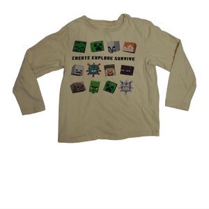 TUCKER + TATE Minecraft long sleeve icons graphic tee shirt‎ unisex 6